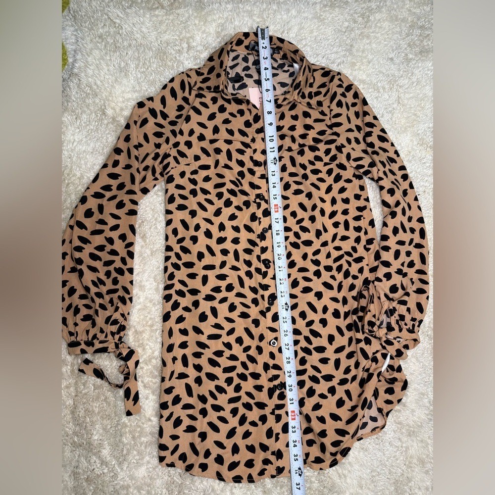 Missguided Animal Print Shirtdress Size 4 with tags - Picture 6 of 13